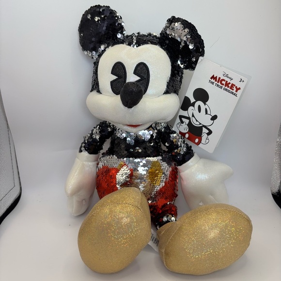 Disney Mickey Mouse Reversible Sequin Small Plush Small 15'' Special Edition NWT - Picture 1 of 5